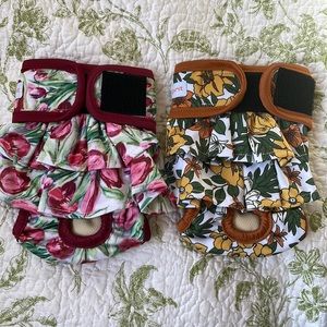 New Floral Dog Diapers 2pack